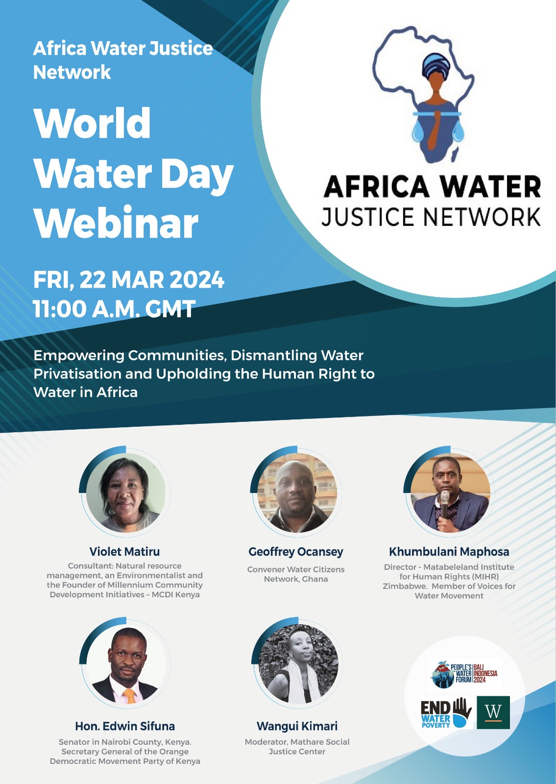 Communique: AWJN 2024 World Water Day Events